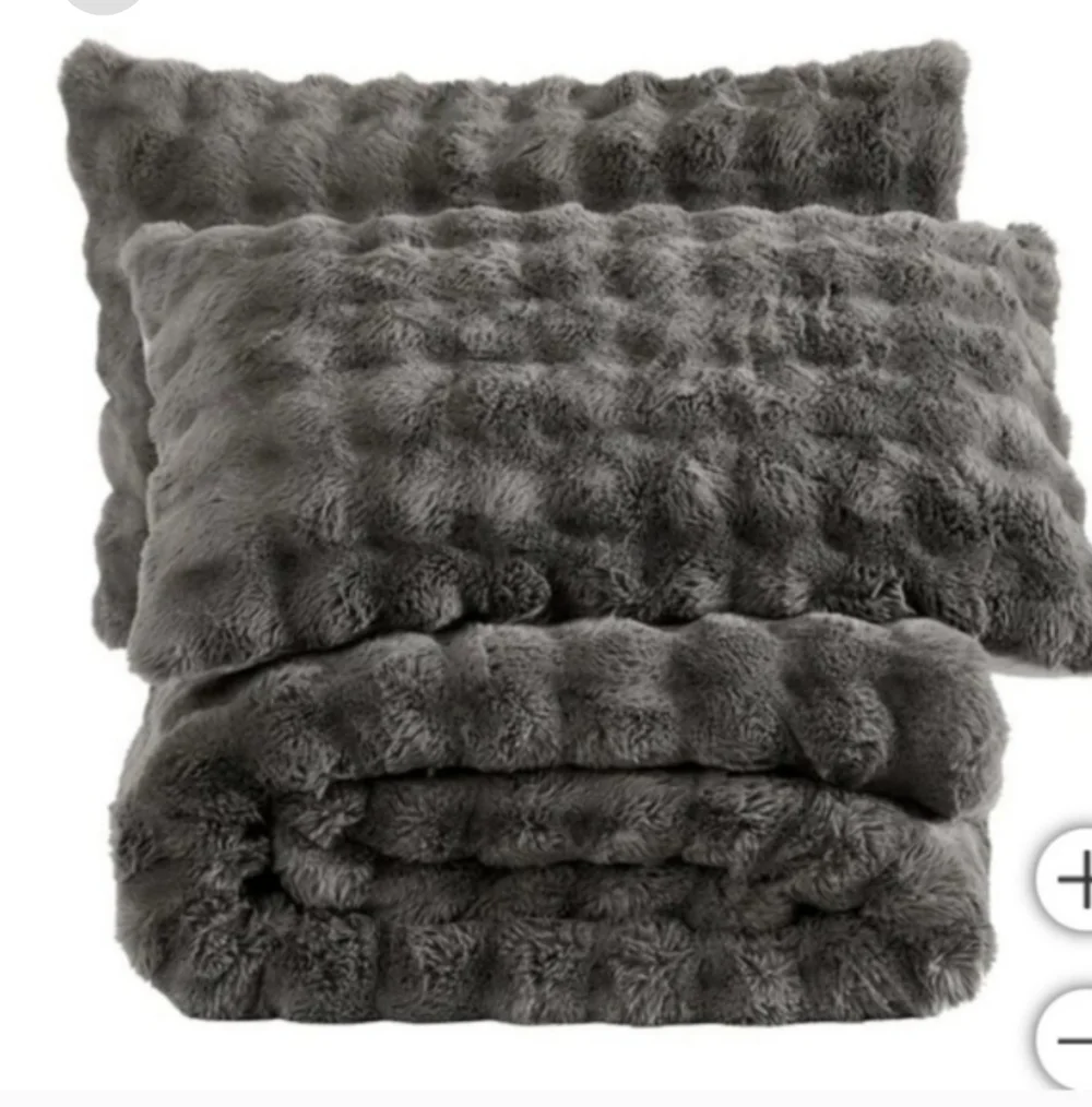 FRYE 3-piece Faux Fur Comforter Set, New King